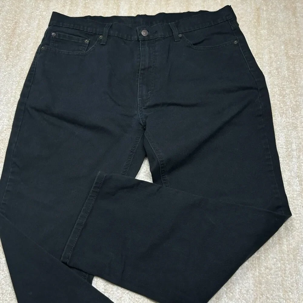 Levi's 541 Athletic Taper Jeans Mens 38x30 Black Stretch Denim Red Levi's tab